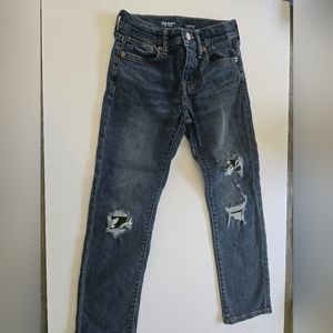 Old Navy Boys Karate Slim Jeans Size 7 Stretch Distressed NEW Without Tags